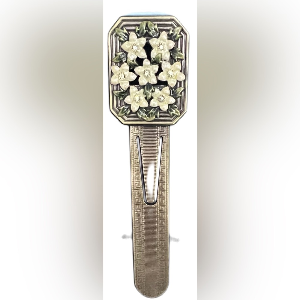 Crystal Floral Bookmark Garland Austrian White in Box 6074-20